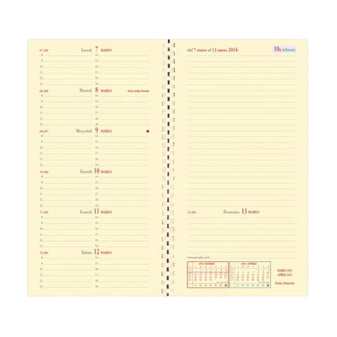 Agenda settimanale 2024 Quo Vadis Italnote Spirale Impala 8,8x17 cm nero 21906924MQ